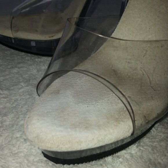 Cute Clear Low Platform Dancer High Heels Used Fabulicious - Picture 6 of 8